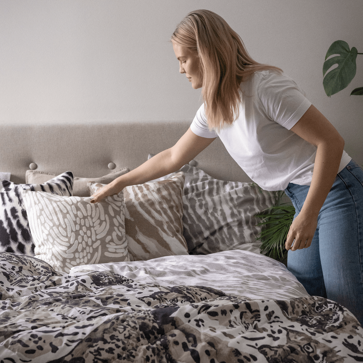 Jäkälä Jacquard Tyynynpäällinen - PENTIK - Tekstiilit/Sisustustekstiilit/Tyynynpäälliset