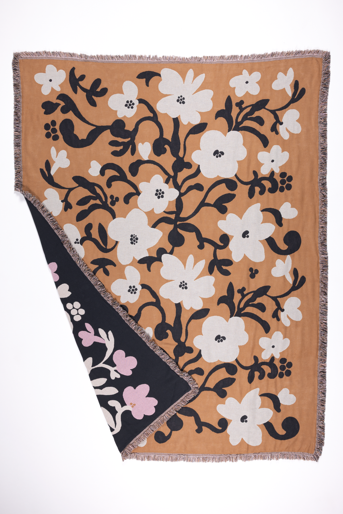Ruusumalva Torkkupeitto Jacquard
