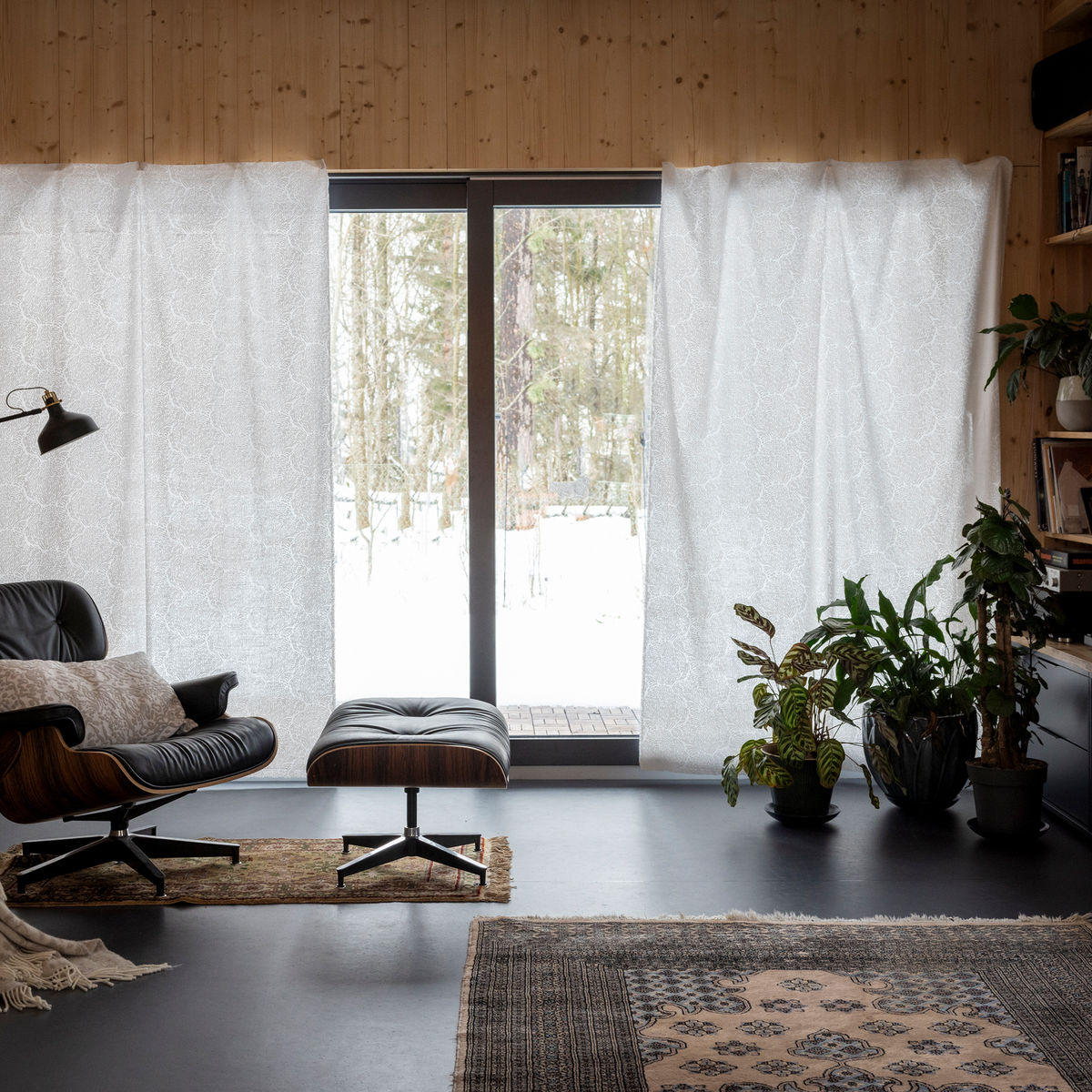 Jäkälä Puuvillakangas Verholaatu