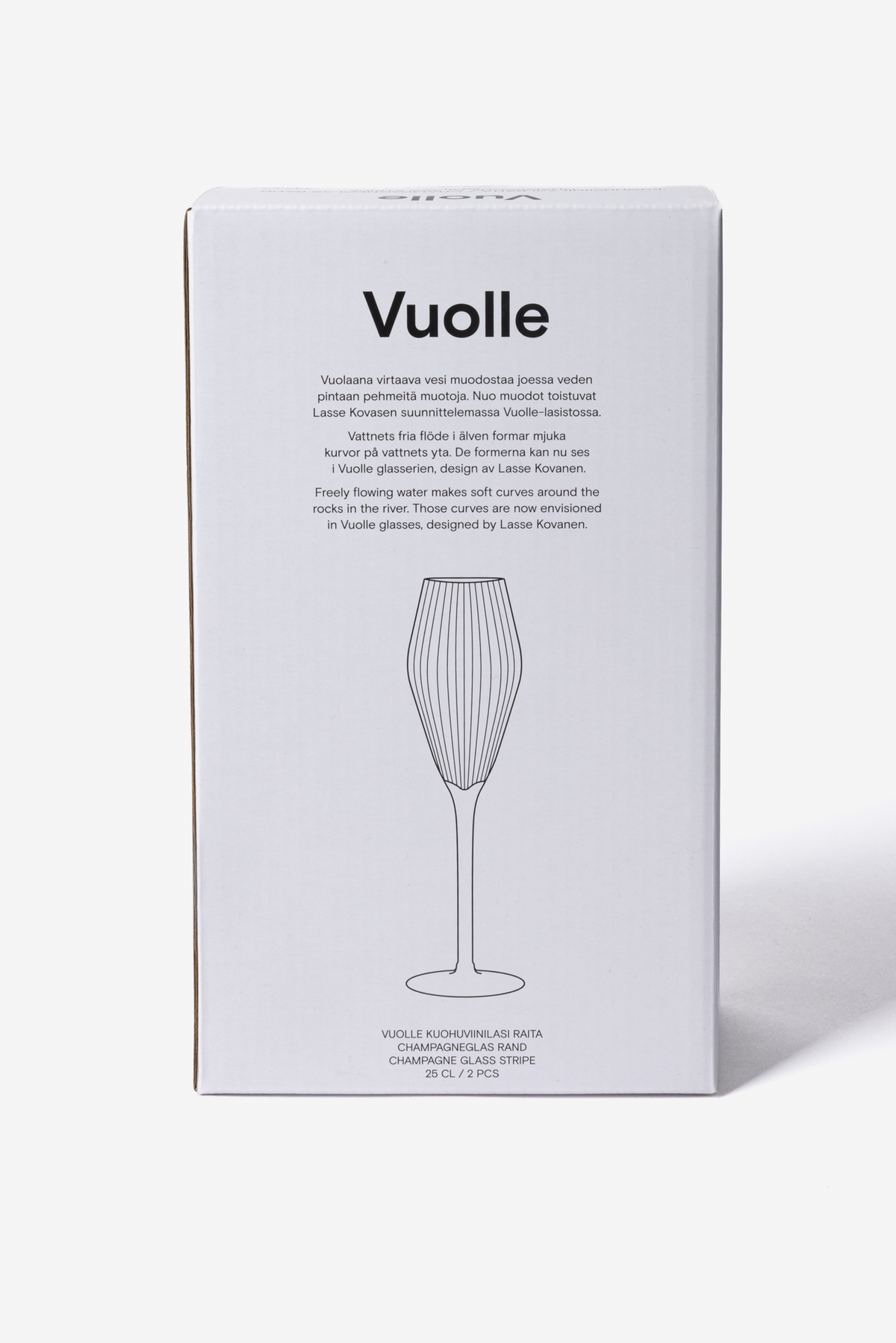Vuolle Champagne Glass Stripe 2 pcs