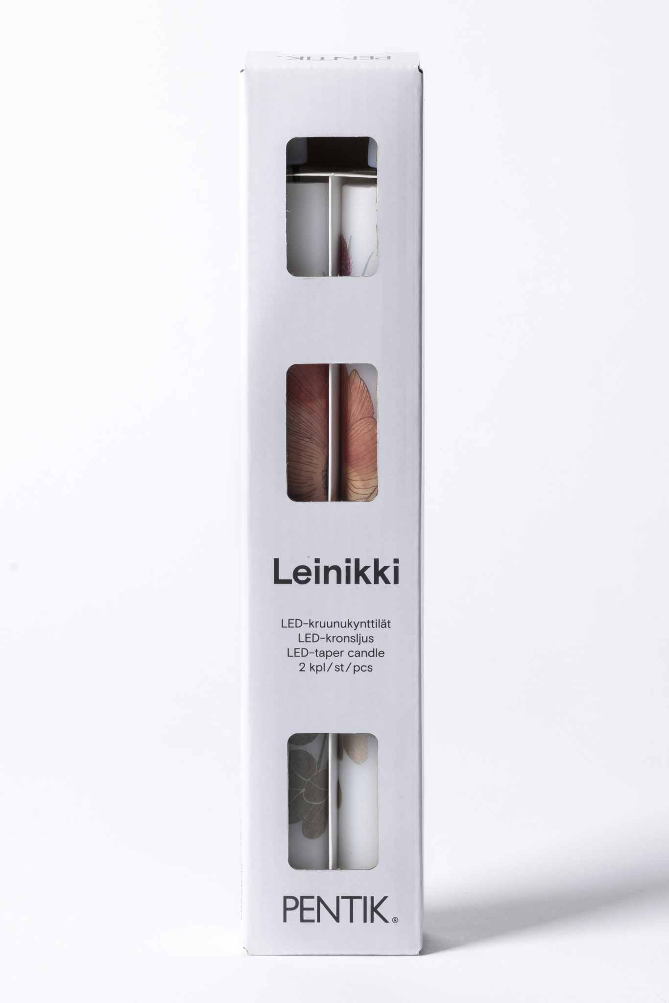 Leinikki Led-Kruunukynttilä 2 kpl/pkt
