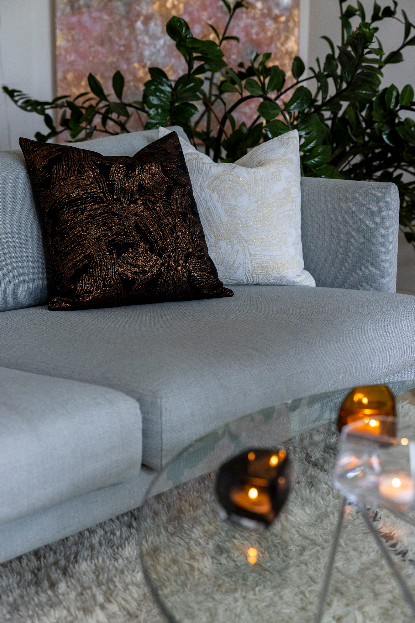 Glowing Embers Jacquard Cushion Cover