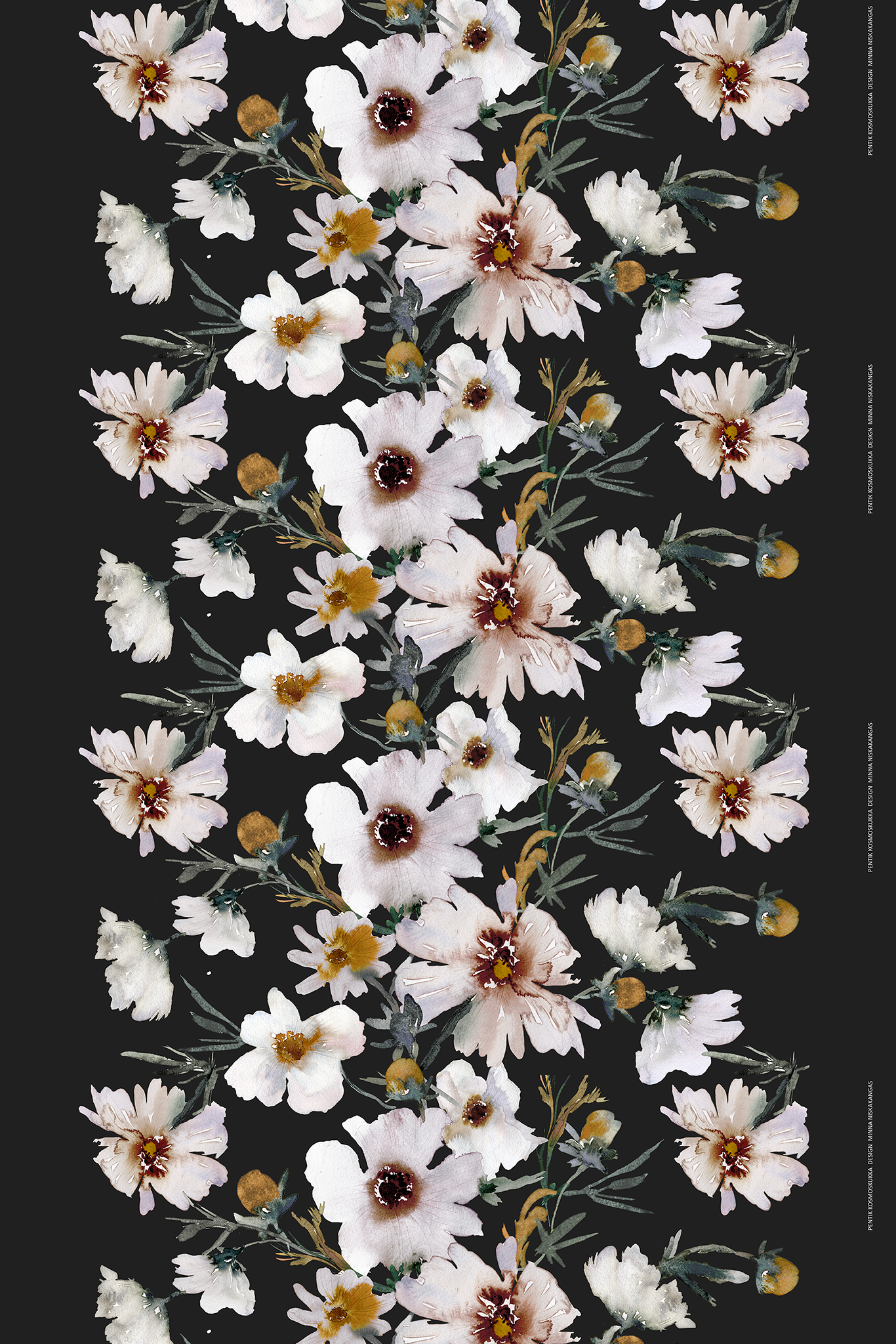 Kosmoskukka Coated Cotton Fabric