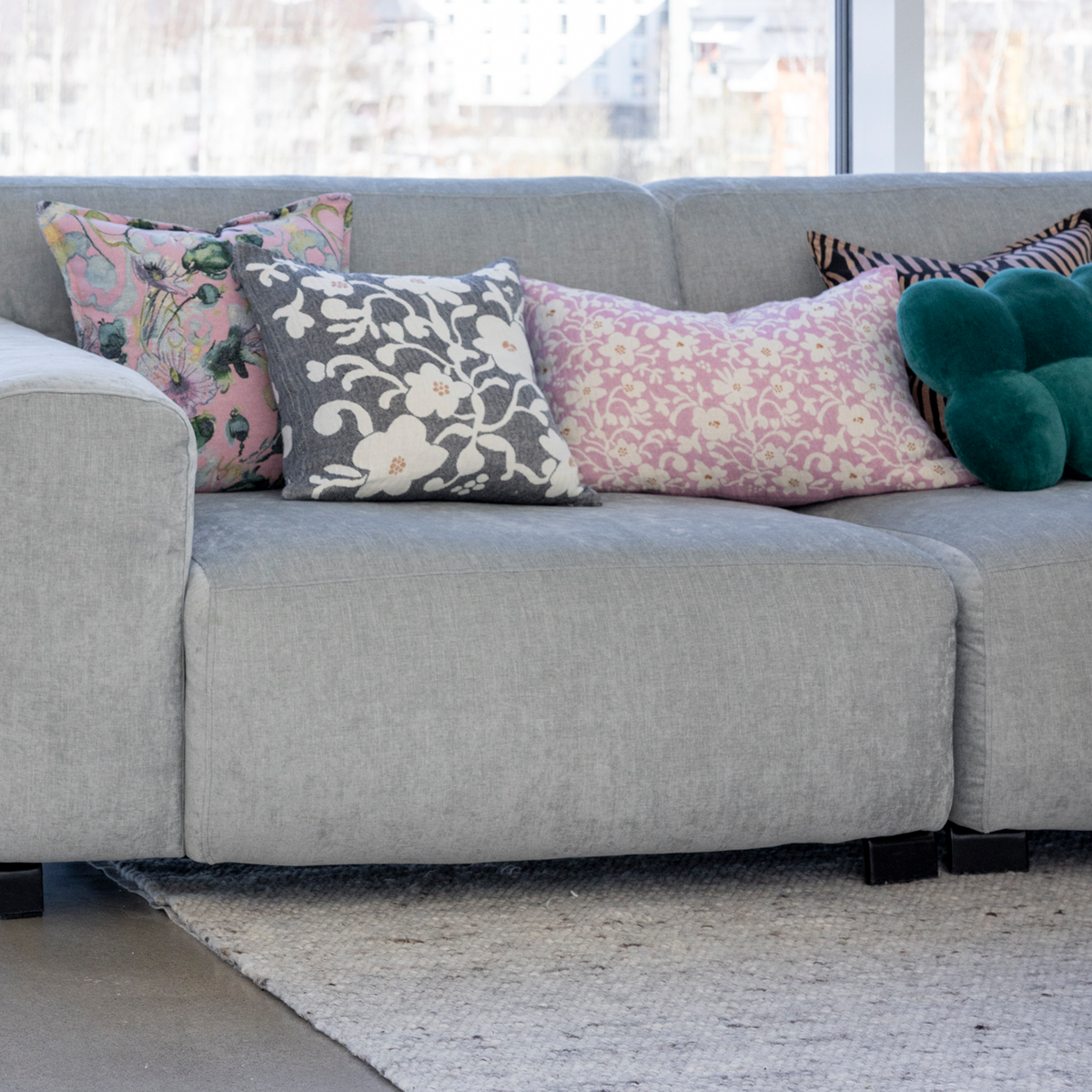 Ruusumalva Tyynynpäällinen Jacquard