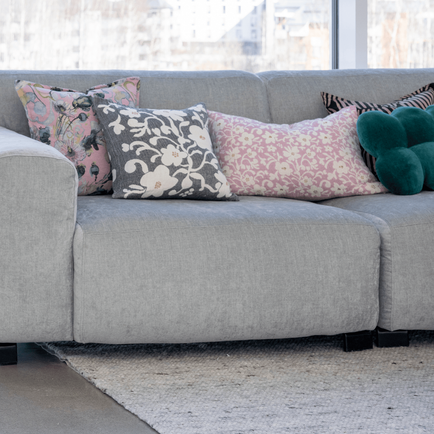 Ruusumalva Tyynynpäällinen Jacquard - PENTIK - Tekstiilit/Sisustustekstiilit/Tyynynpäälliset