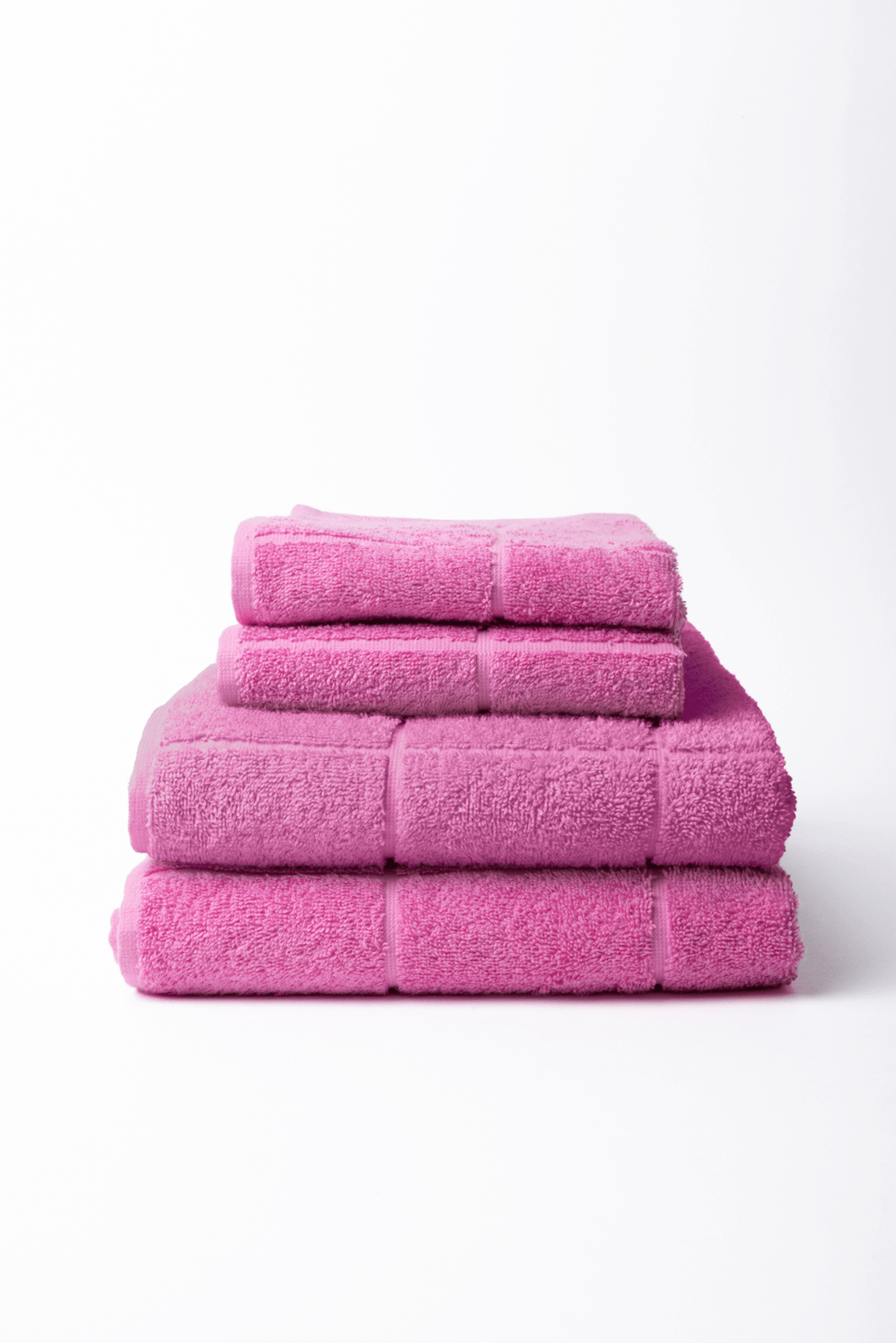 2 x Ruutu käsipyyhe + 2 x Ruutu kylpypyyhe pinkki - PENTIK - Tekstiilit/Kylpyhuonetekstiilit/Käsi- ja kylpypyyhkeet