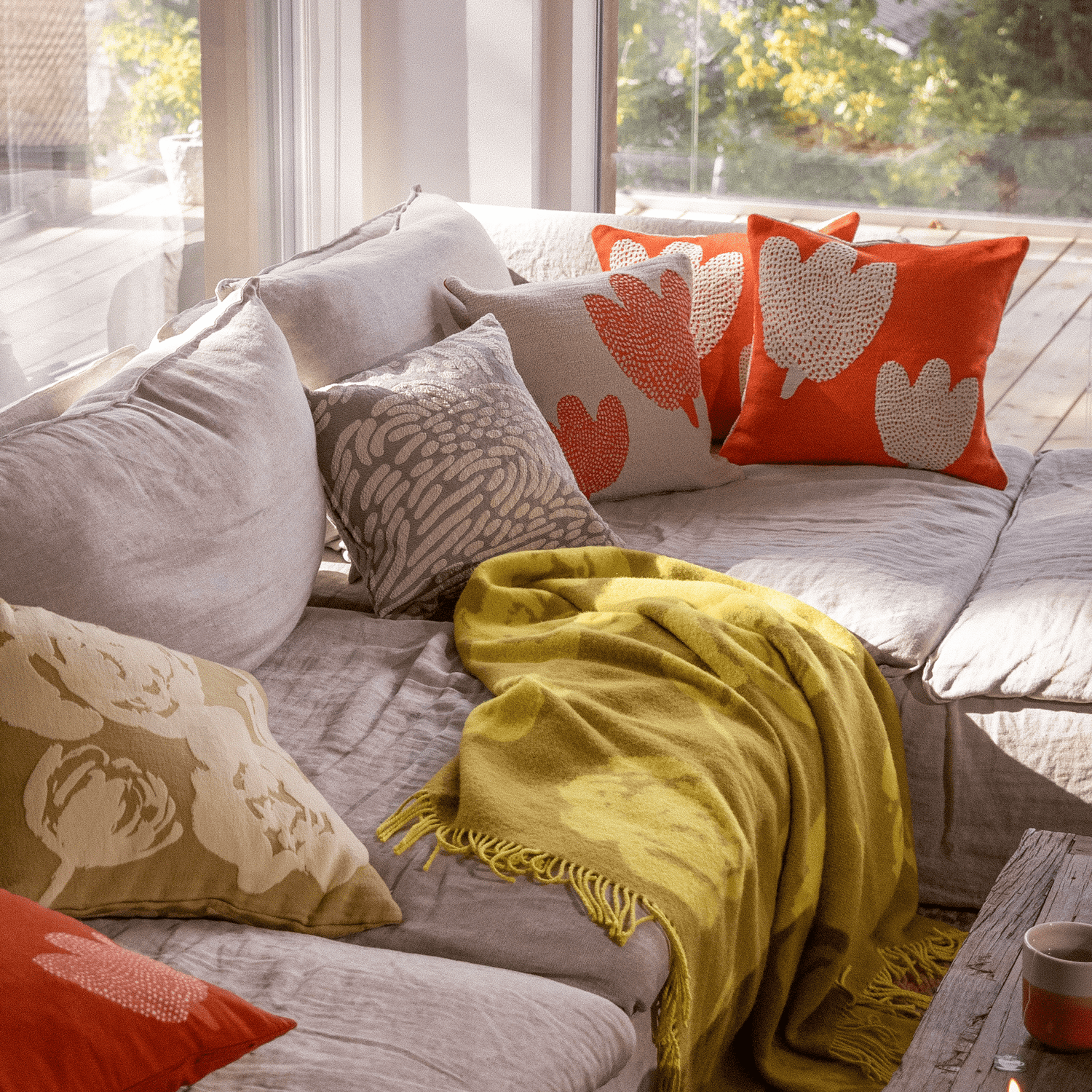 Lapinvuokko Jacquard Tyynynpäällinen - PENTIK - Tekstiilit/Sisustustekstiilit/Tyynynpäälliset