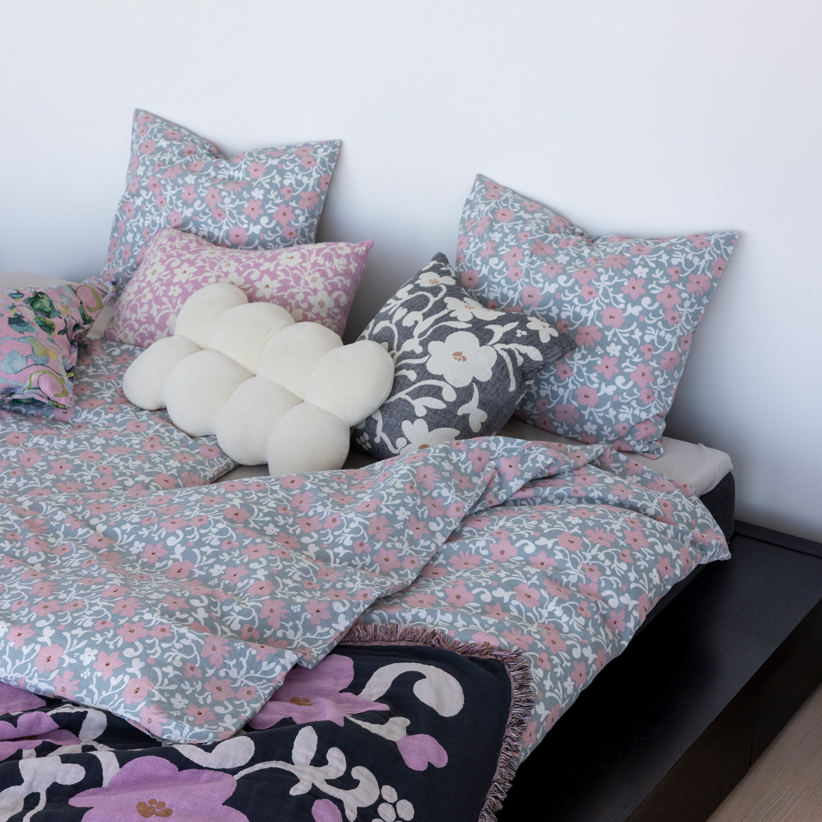 Ruusumalva Tyynynpäällinen Jacquard