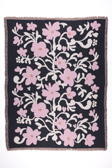 Ruusumalva Torkkupeitto Jacquard