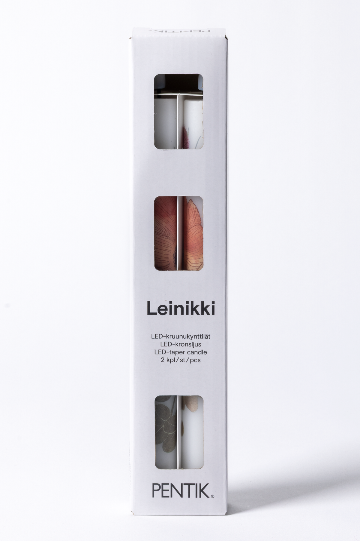 Leinikki Led-Kruunukynttilä 2 kpl/pkt