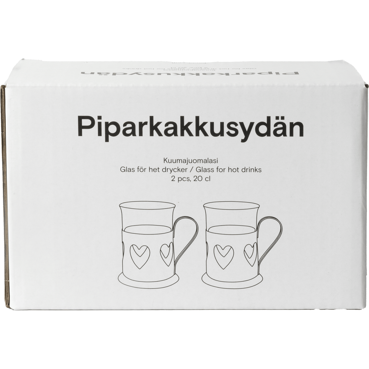 Piparkakkusydän Kuumajuomalasi 2 kpl/setti - PENTIK - Kattaus/Astiat/Lasit