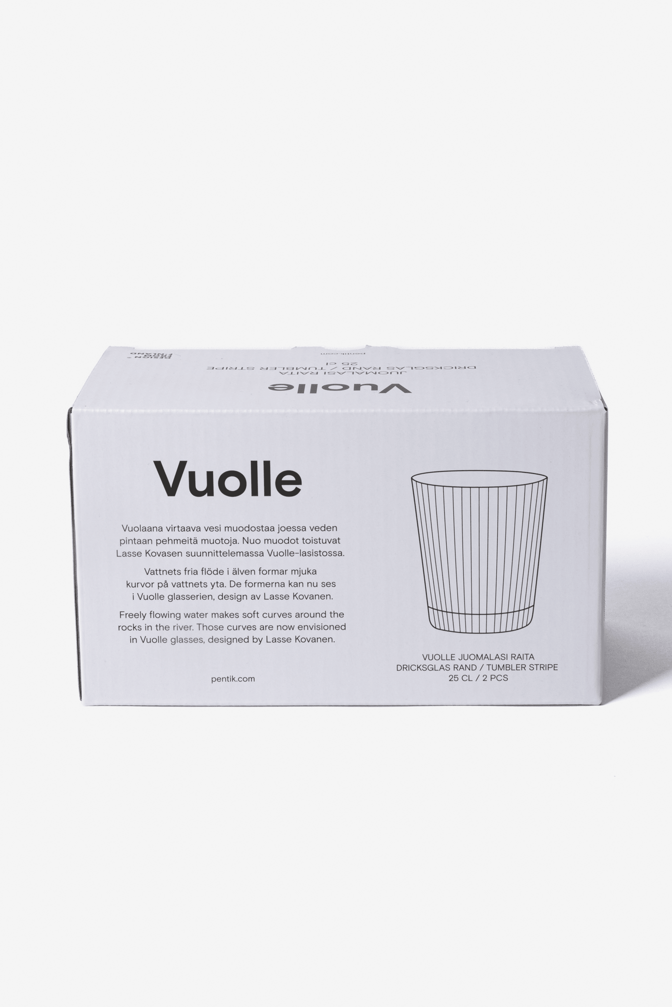 Vuolle Juomalasi Raita 2 kpl - PENTIK - Kattaus/Astiat/Lasit