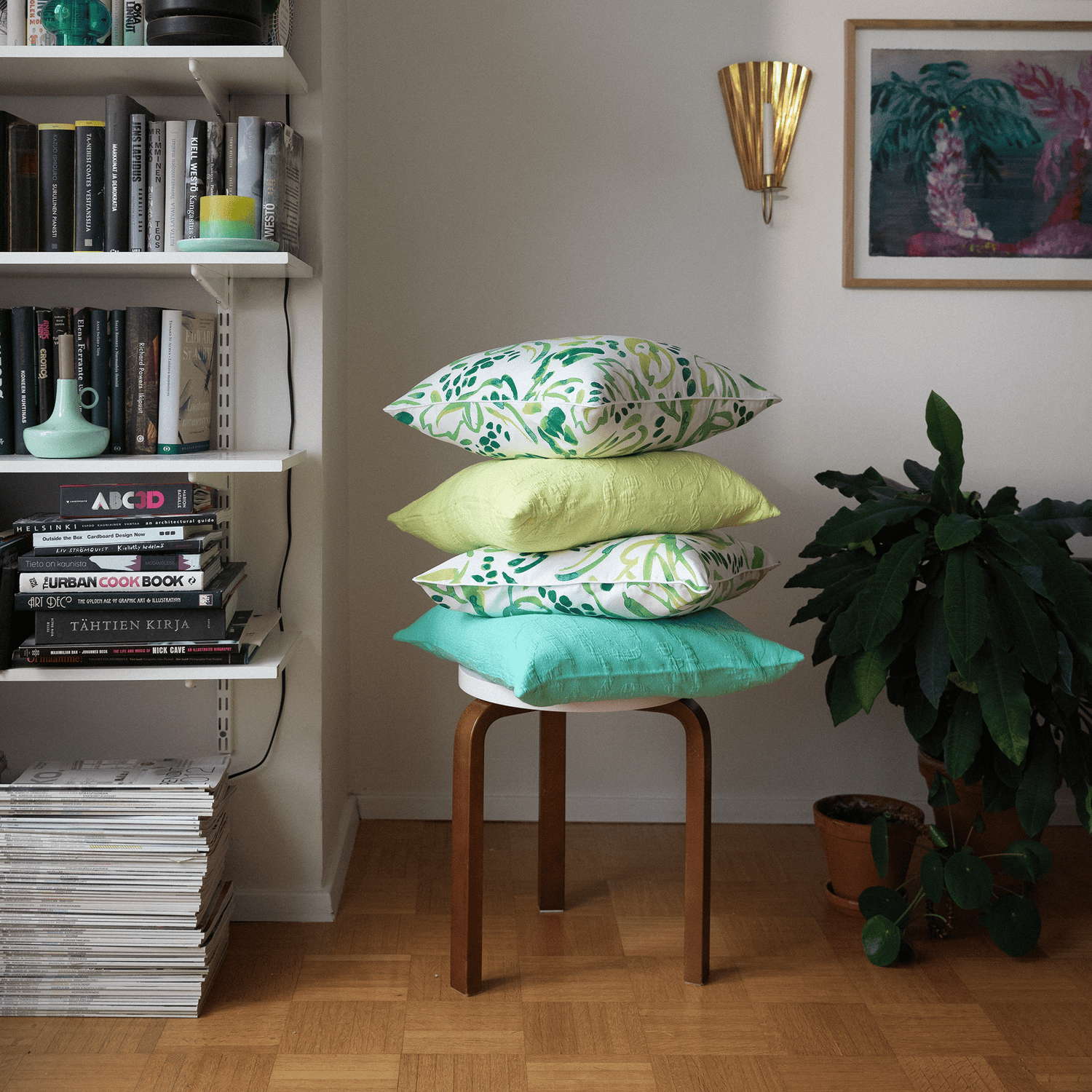 Minttu Tyynynpäällinen jacquardpuuvilla - PENTIK - Tekstiilit/Sisustustekstiilit/Tyynynpäälliset